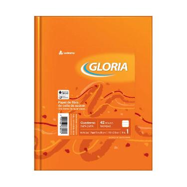 Cuaderno Gloria Tapa Dura N°1 16x21cm Para Forrar 42 Hojas Rayado