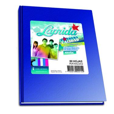 Cuaderno Tapa Dura Laprida Nº1 Forrado Azul 50 Hojas.rayado