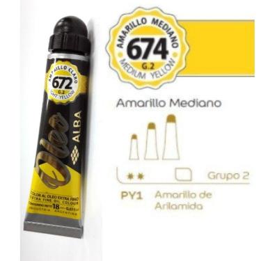 Pintura Oleo Alba G2-c 18Ml 674 Amarillo Mediano