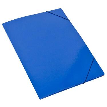 Carpeta 3 solapas Util Of Con Elastico Oficio Kraft Azul