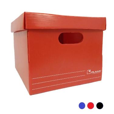 Caja Archivo Plastico Corrugado Comahue Plana 803 Azul 380X300X260