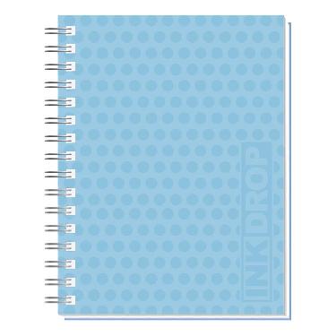 Cuaderno Espiral Inkdrop Pastel Tapa Dura 16x21cm 100 Hojas Rayadas Art.57101