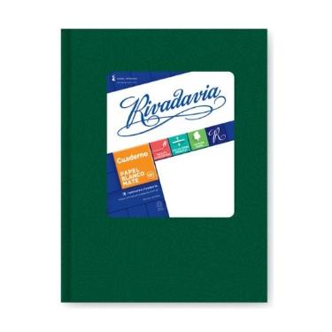 Cuaderno Rivadavia Tapa Dura N°1 Forrado Verde 50 Hojas Cuadriculado