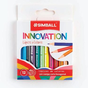 Lapices De Colores Simball Innovation X 12 Cortos