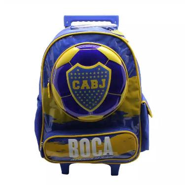 Mochila Cresko 2024 Boca Juniors 16" Con Carro Art.BO385.