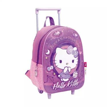 Mochila Wabro 2024 16" Hello Kitty Con Carro Art.74310
