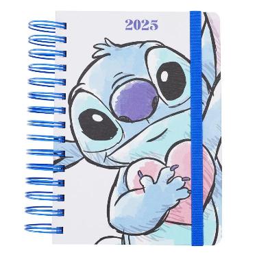 Agenda Mooving 2025 Stitch 14 x 20 cm Dia por Pagina Espiralada Art.1418246